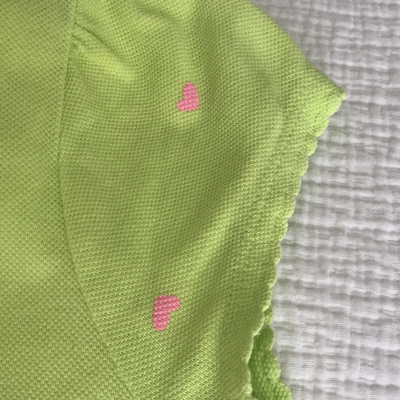 Girls size 12 green with pink hearts cotton dress. - Picture 11 of 11